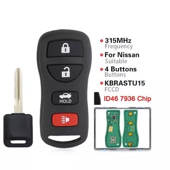 315 МГц для Nissan Armada Frontier Murano Pathfinder Quest, Titan Xterra Maxima дистанционный Автомобильный ключ для Infiniti I35 G35 FX45 ID46 Chip