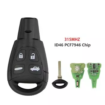 315 МГц ID46 PCF7946 чип умный дистанционный Автомобильный ключ для SAAB 93 95 9-3 9-5 WF 433-2003 LTQSAAM433TX запасная мягкая резиновая прокладка