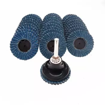 31 шт 2-дюймовые циркониевые глиноземные диски с плоским клапаном и роликовым замком, шлифовальные круги наждачной бумаги с держателем 1/4 дюйма, зернистость 40/60/80