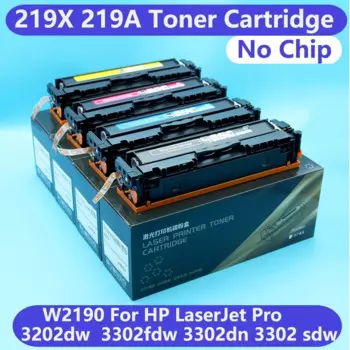 3202 Toner Cartridge MFP 3302 for HP Color LaserJet Pro 3202 MFP 3302 W2190X 219X 219A Printer Toner Large Capacity No Chip