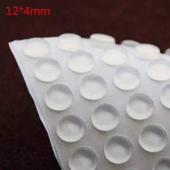 320pcs 12mm x 4mm Clear Black anti slip silicone rubber plastic bumper damper shock absorber self-adhesive silicone feet pads