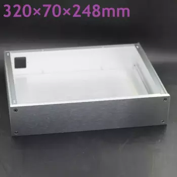 320X70X248 мм корпус усилителя из анодированного алюминия, корпус предусилителя, коробка ЦАП, пустая панель, DIY дрель, корпус усилителя мощности для наушников