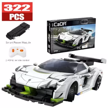 322 шт., Детский конструктор «спортивный автомобиль»