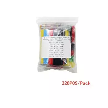 328 шт./набор, термоусадочные полиолефиновые трубки, 8 размеров