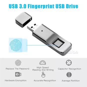 32 Гб отпечатков U диск Smart USB3.0 флеш-накопитель флеш биометрический интеллигентая (ый) Шифрование безопасности MP3 MP4 плеер для компьютера ПК