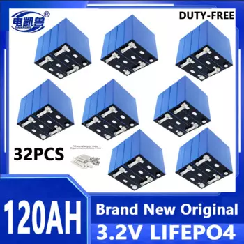 32 шт., литий-железо-фосфатные аккумуляторы 3,2 В Ач
