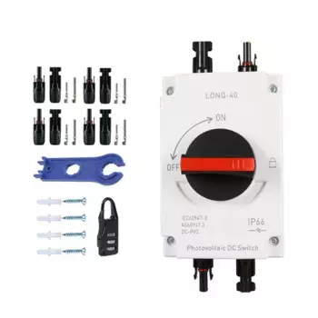 32A 4P фотоэлектрический разъединитель + разъем + гаечный ключ DC1200V GF40 открытый IP66 водонепроницаемый переключатель поворотный переключатель