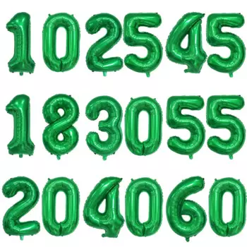 Зеленый цифровой воздушный шар 32 дюйма catchmyparty
