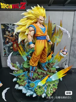33 см Большой Dragon Ball Z Светящаяся Супер Сайян 3 Фигурка Сон Гоку Бесконечная Начальная Супер Фигурка Gk Модель ПВХ Игрушки Декор