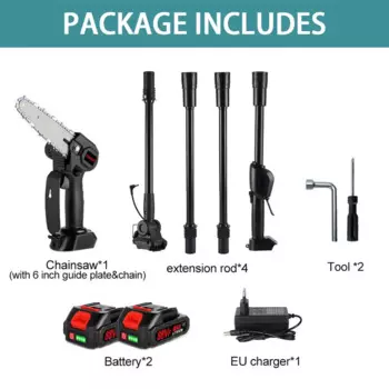 3500 Вт 2,25 м Беспроводная электрическая пила для высоких ветвей, телескопическая бензопила, секатор для дома и сада, инструмент для обрезки батареи 18 В
