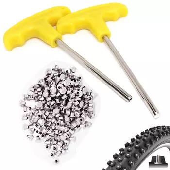 350 шт. 6,5 мм/0,26 дюйма зимние заостренные и вогнутые шипы, вольфрамовые шпильки для снежной шины, захватывающие шпильки для гоночного горного велосипеда, фэтбайка