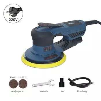 350 Вт автомобильный шлифовальный станок для стен, бесщеточный двигатель, 6 дюймов, 5 мм, полировщик с случайной орбитой DA, 150 мм, шлифовальный станок для полировки автомобиля