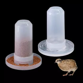 350ml Automatic Bird Water Drinker Fountain Plastic Parrot Quail Water Tray Tank Food Box Bowl Tank Bird Cage Accessories 1Pc