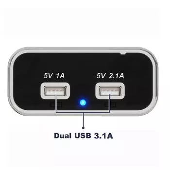 35,5 Вт PD3.0 Автомобильное зарядное устройство Разъем Dual USB 3.1A Type-C Разветвитель быстрой зарядки Адаптер питания для мотоцикла Грузовик ATV Лодка RV