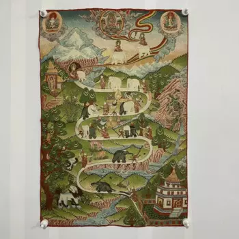 Текстильный Тханка Буддизм SIYAO 90x60 см