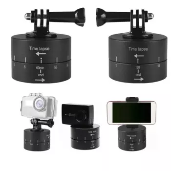 360 Degrees Time Lapse for GoPro Hero 11 10 9 Xiaomi DSLR Phone Stabilizer Photography Aluminum Panning Rotating 60 Min Yuntai