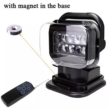 360 градусов 7 светодиоды дюймов беспроводной пульт дистанционного управления вращения света 50 Вт светодиодный свет поиска для авто лодки корабля морской квадроциклы