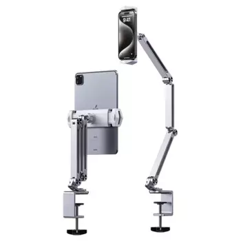 360° Rotating Aluminum Alloy Foldable Cantilever Tablet Lazy Stand Suitable for 4-12.9-inch Mobile Phones and Tablet Ipad Holder