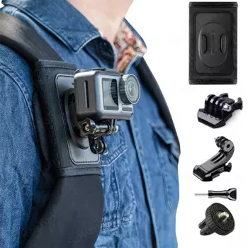 360 Rotation Bag Backpack Shoulder Strap Mount Strap Holder for GoPro 13 12 11 10 9 DJI Action 5 Pro 4 Insta360 X5 X4 Accessory