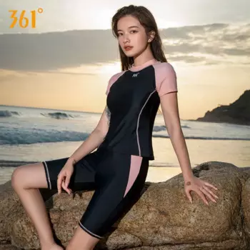 361 ° Женская Сексуальная спортивная водонепроницаемая пляжная одежда для серфинга с эффектом пуш-ап, женские профессиональные быстросохнущие купальные костюмы до колен