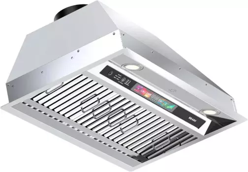 36-дюймовая Встраиваемая бленда с голосовым/жестким/сенсорным управлением, 900 CFMBuilt-in кухонная вытяжка с 4-скоростным вытяжным вентилятором, режим памяти