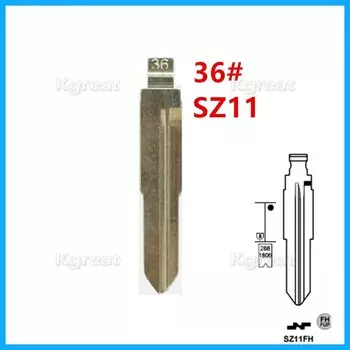 36 # KD лезвие ключа SZ11 SZ11MH SZ11FH, металлическая НЕОБРАБОТАННАЯ задняя флип-карта для Suzuki для KD Keydiy Xhorse VVDI пульты дистанционного управления