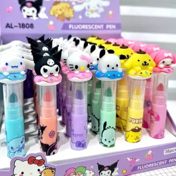 36 шт/лот Sanrio Kawaii животных 6 цветов маркера ручка милые маркеры рисования ручки флуоресцентная ручка школьные принадлежности