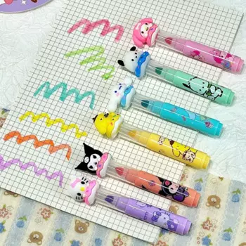 36 шт/лот Sanrio Kawaii животных 6 цветов маркера ручка милые маркеры рисования ручки флуоресцентная ручка школьные принадлежности