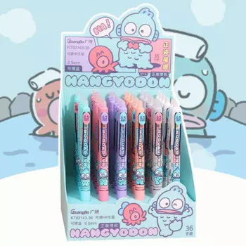 36 шт./партия, гелевые ручки Sanrio Hangyodon с синими чернилами, 0,5 мм