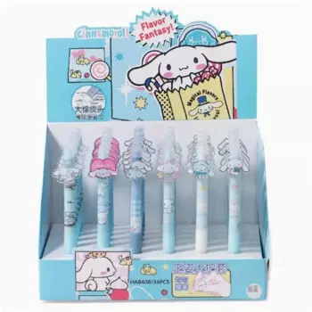 36 шт./партия Sanrio Cinnamoroll стираемая гелевая ручка милые 0,5 мм синие чернила нейтральные ручки рекламный подарок Офисные и Школьные принадлежности