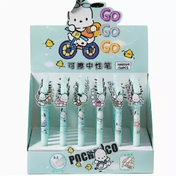 36 шт./партия, стираемая гелевая ручка Sanrio с голубыми чернилами, 0,5 мм