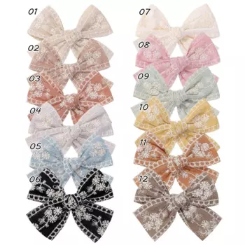 36 шт./партия, заколки для волос с бантом, 3,5 дюйма