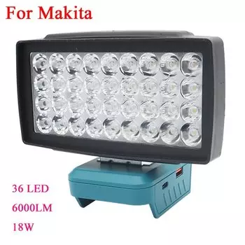 Портативный светодиодный фонарь Dawupine для аккумуляторов Makita, DeWalt, Bosch, Milwaukee, HongSong