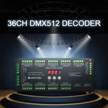 GIDERWEL 36CH DMX 512 RGBW Контроллер светодиодной ленты