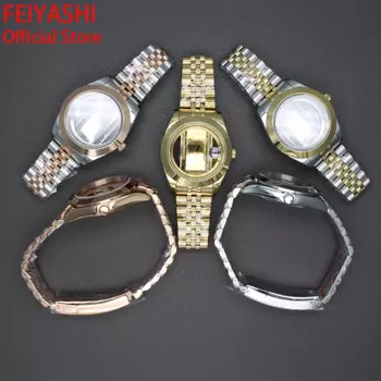 36mm/40mm Bevel Edge Watch Case Presidential Bracelet For Seiko nh35 nh36 nh38 nh34 Miyota 8215 Movement 28.5mm Dial Air King