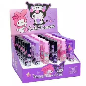 36pcs/ лот Kawaii Sanrio пресс ластик милая мелодия Kuromi писать карандашные ластики рисования канцелярские принадлежности школьные принадлежности