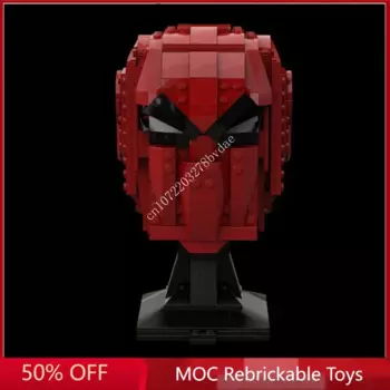 385 шт. Звездный план MOC Красный Капот шлем MOC космический корабль Боевая Модель Строительный блок архитектура образовательная Сборная модель игрушка