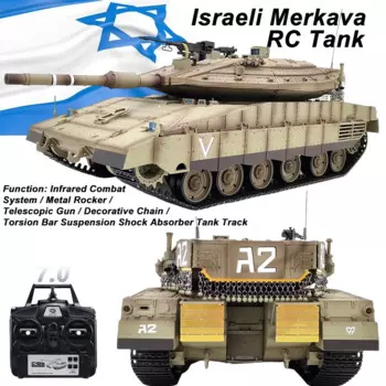 3958 ISR Меркава MK4 танк с дистанционным управлением основной боевой танк военный Радиоуправляемый автомобиль дымовой страйкбол BB стрельба пустыня желтый