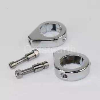 39 мм 41 мм 49 мм мотоциклетный указатель поворота, держатель кронштейна, хромированный черный индикатор, крепление для Harley, вилочные зажимы