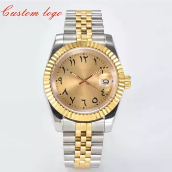 39 мм NH35 арабские цифровые мужские часы корпус из нержавеющей стали 316L сапфировое стекло, механизм NH35, водонепроницаемые, мужские роскошные часы