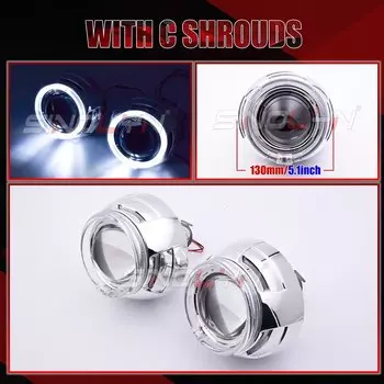 3,0 дюймовые линзы проектора «ангельские глазки» Sinolyn для фар H7 H4, биксеноновые автомобильные лампы для автомобильных аксессуаров, используется лампа H1 HID для настройки