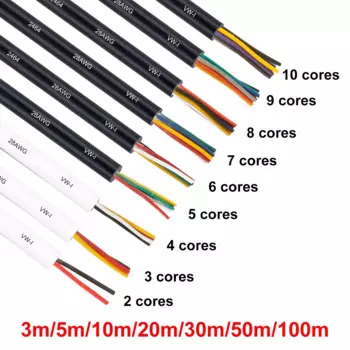 3-100 м 28AWG UL2464 Гибкий кабель в оболочке Электронный динамик Аудио провод 2 3 4 5 6 7 8 9 10 ядер Изолированный USB-удлинитель