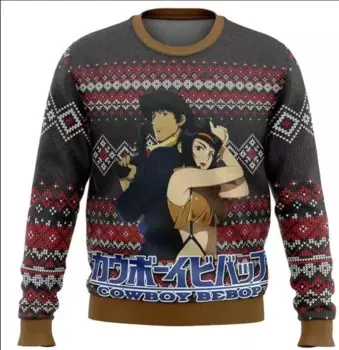 3, 2, 1, Давайте Рождество! Ковбой Бибоп уродливый рождественский свитер 2024, модный мужской пуловер, топы с героями мультфильмов, аниме, женская толстовка с капюшоном