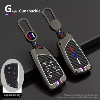 3/4/5/6 кнопки сплав + силикагелевая Крышка для ключа чехол для Chevrolet Silverado 1500 пригородный Тахо для GMC Sierra Yukon 2023 2024