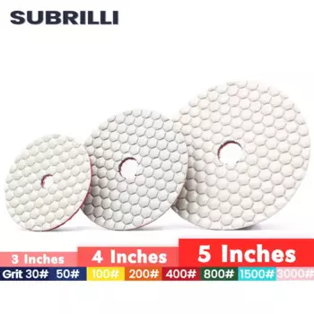 SUBRILLI Алмазные диски для полировки камня 80/100/125 мм