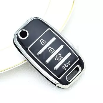 3/4 кнопочный чехол-брелок для KIA Picanto Ceed Sorento Cerato K2 K3 K4 K5 Optima Forte Rio 3 Soul Sportage 4 ТПУ чехол для автомобильного ключа