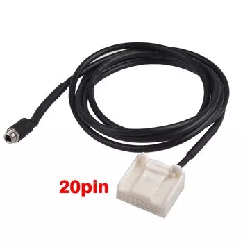 3,5 мм 20-контактный AUX аудио музыкальный AUX кабель входной адаптер для Toyota Camry Corolla Reiz RAV4 Highlander