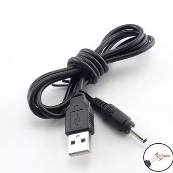 3,5 мм Mirco USB зарядный кабель адаптер питания постоянного тока зарядное устройство фонарик для налобного фонаря 18650 перезаряжаемая батарея