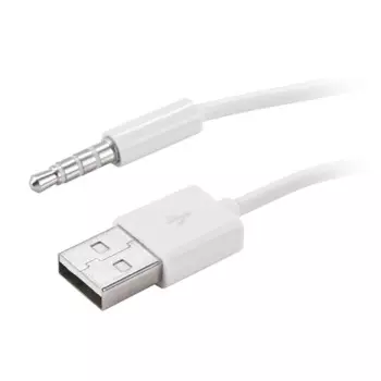3,5 мм разъем аудио AUX к USB 2,0 разъем адаптер зарядный кабель 1 м белый