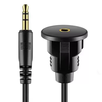 3,5 мм штекер-гнездо AUX аудио разъем водонепроницаемый Удлинительный кабель панель приборной панели автомобиля